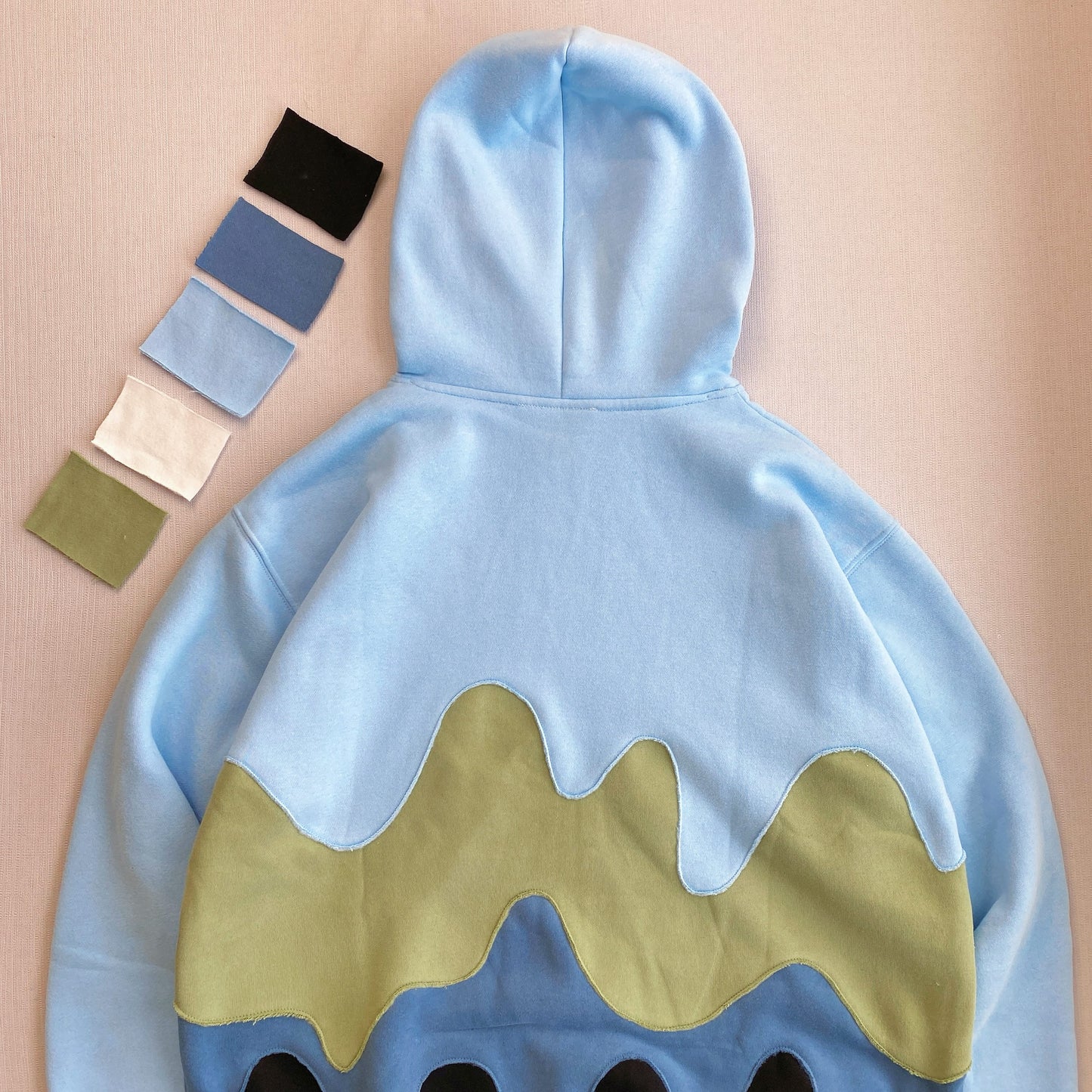 "Blue Earth" Wavy Rework Hoodie