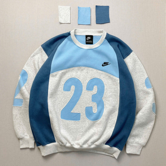 "Coastal Blue" 1-of-1 Paneled Sweatshirt