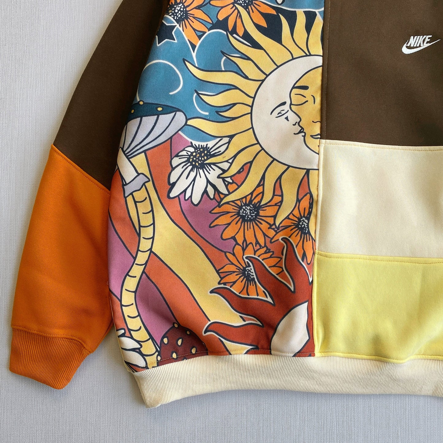 "Sun & Moon" Upcycled Trippy Sweatshirt