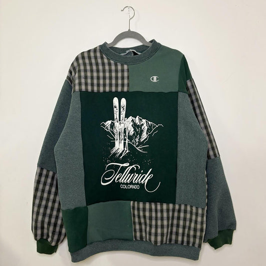 Handcrafted Plaid & Fleece Pullover