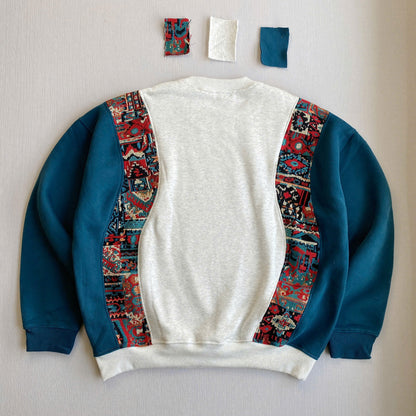 "Tribal Tapestry" 1-of-1 Reworked Crewneck