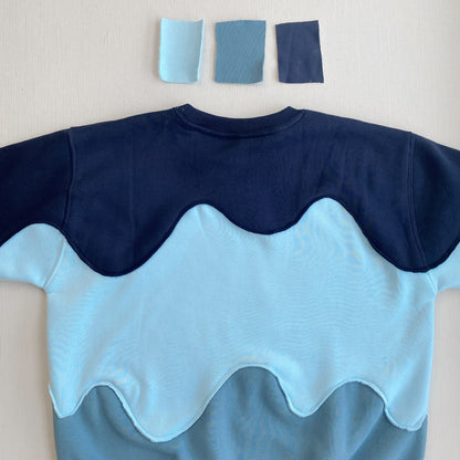 "Ocean Wave" 1-of-1 Reworked Crewneck