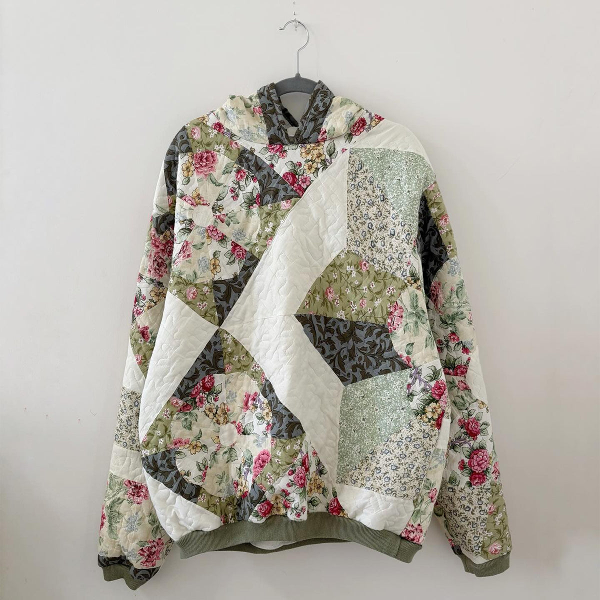Repurposed Patchwork Blanket Hoodie