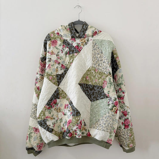 Repurposed Patchwork Blanket Hoodie