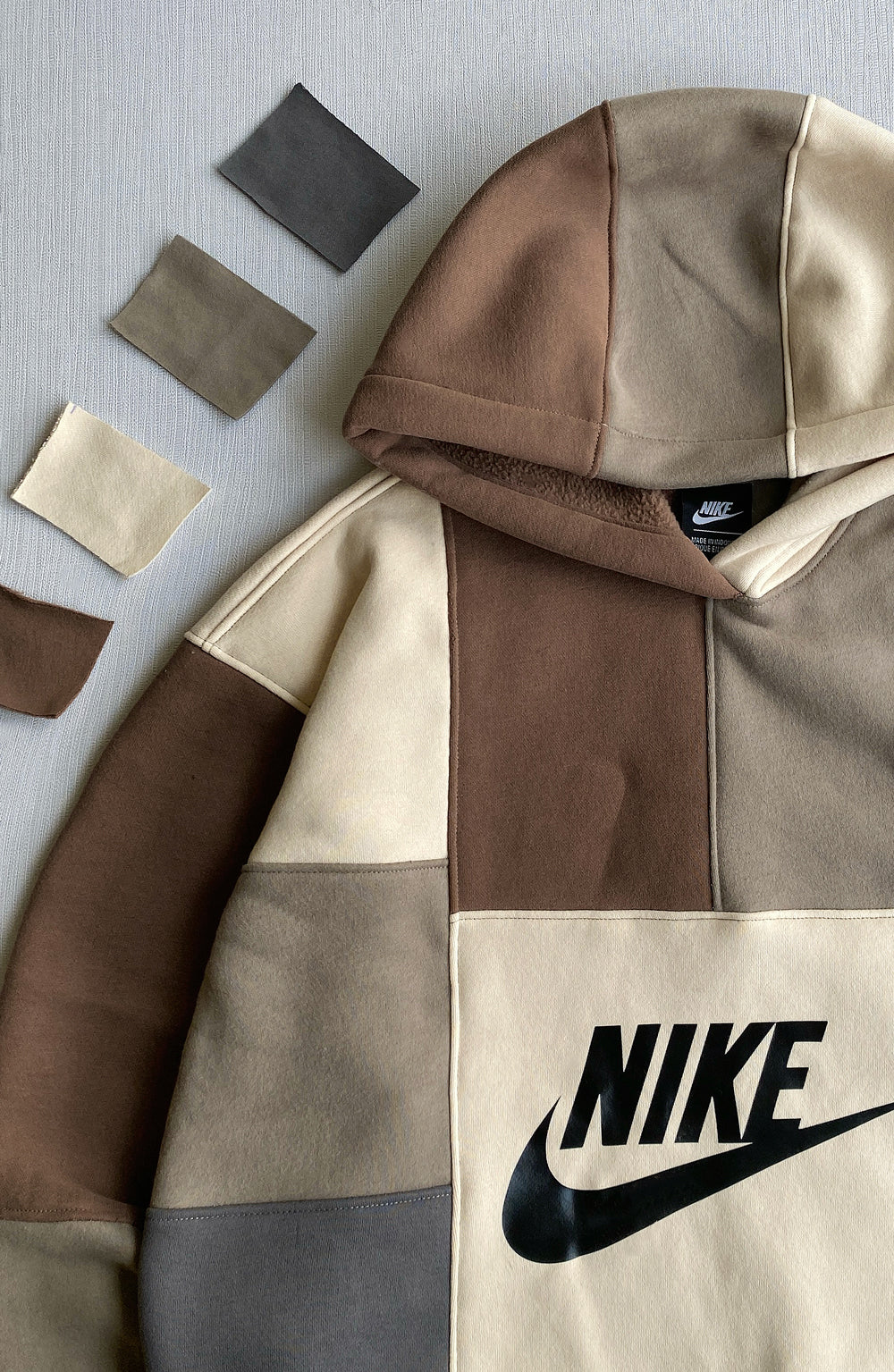 Neutral Earth Tones 1-of-1 Rework Hoodie
