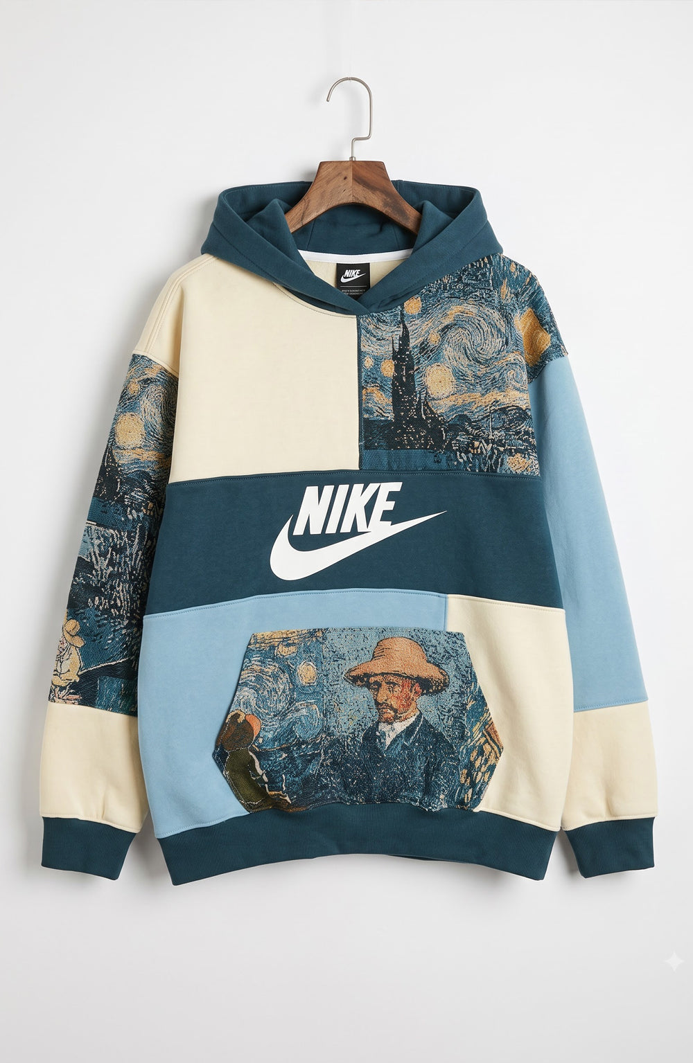 Van Gogh Art Tapestry 1-of-1 Rework Hoodie
