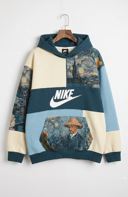 Van Gogh Art Tapestry 1-of-1 Rework Hoodie