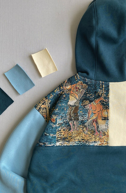Van Gogh Art Tapestry 1-of-1 Rework Hoodie