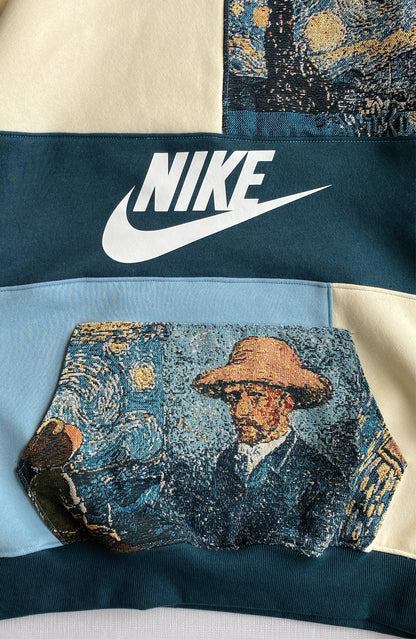 Van Gogh Art Tapestry 1-of-1 Rework Hoodie