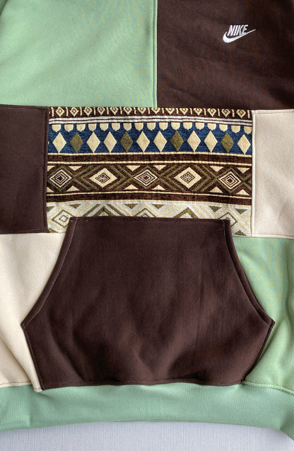 Tribal Tapestry & Sage 1-of-1 Rework Hoodie