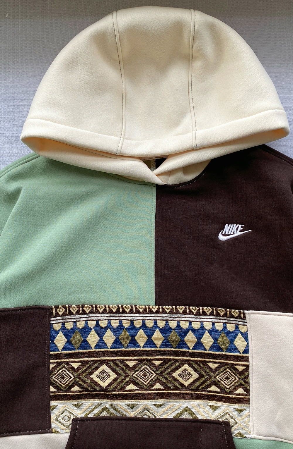 Tribal Tapestry & Sage 1-of-1 Rework Hoodie