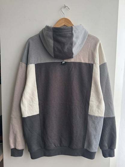 "Muted Slate & Rose" 1-of-1 Reworked Patchwork Hoodie