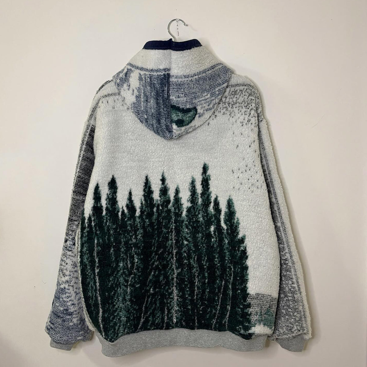 Upcycled Graphic Knit Hoodie