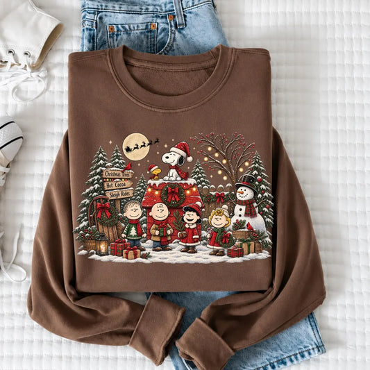 Vintage Christmas Cartoon Friends Sweatshirt